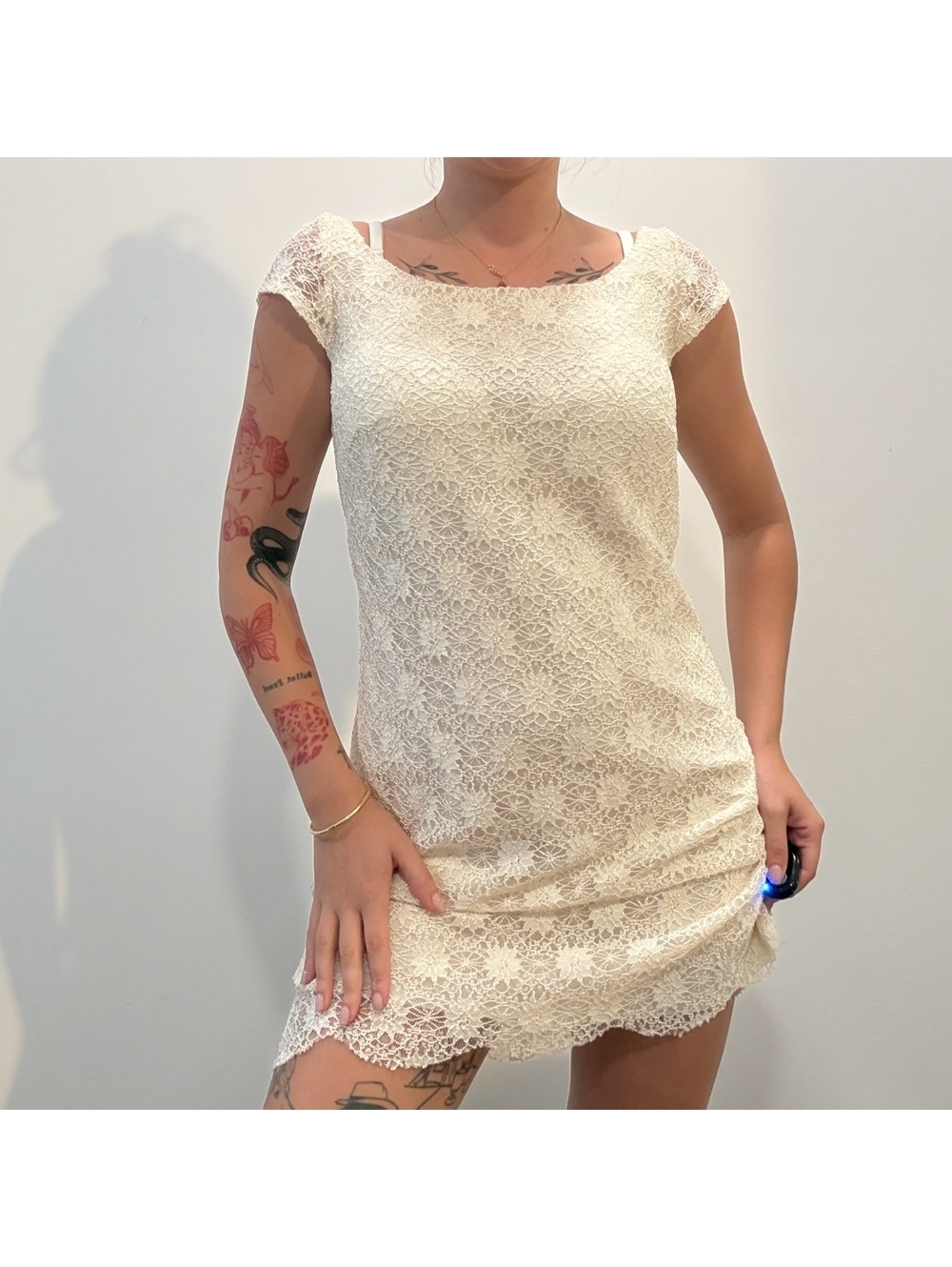 Ivory Lace Mini Dress / Tunic